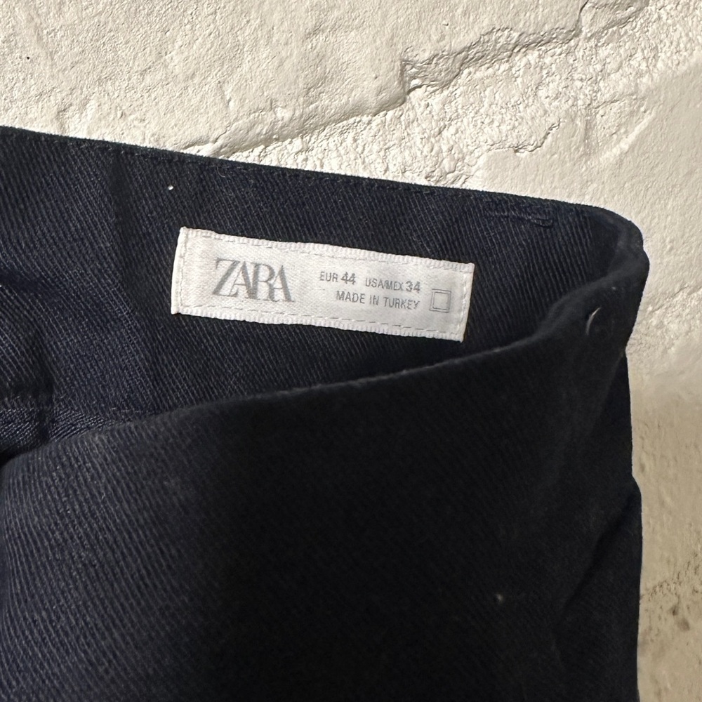 Zara Men's Dark Blue Dress Pants - Picture 3 of 4
